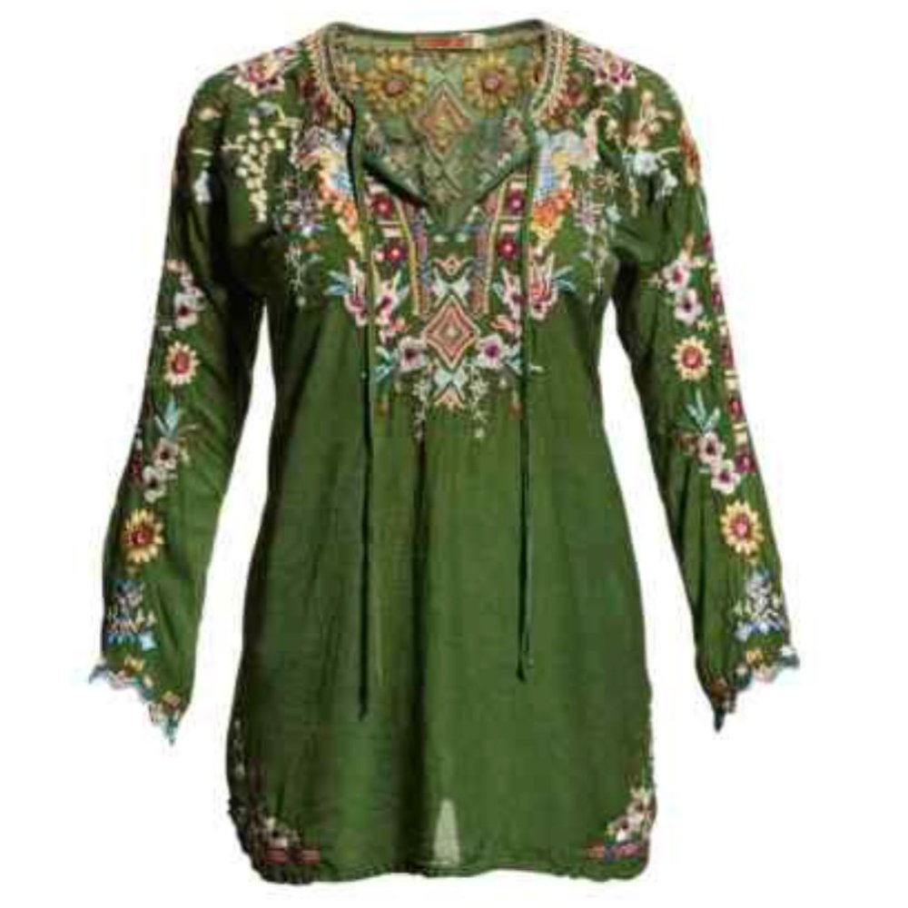 Johnny Was SUNFLOWER BLOUSE Size: S - Picture 12 of 12